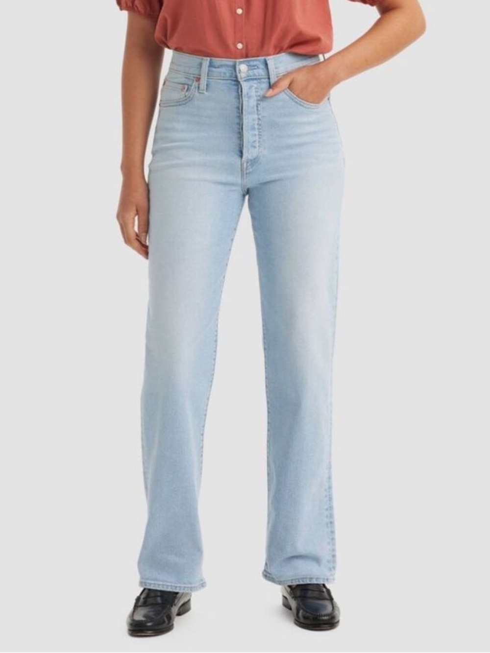 Levi’s Ribcage Light Wash Full Length Jeans